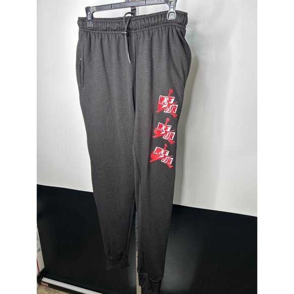 Nike Air Jordan Boys Black Jogger Sweatpants Size M Cotton/Polyester - Picture 2 of 5